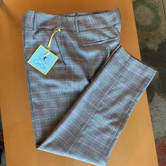 CeCe Pants - CeCe Cropped Plaid Dress Pants